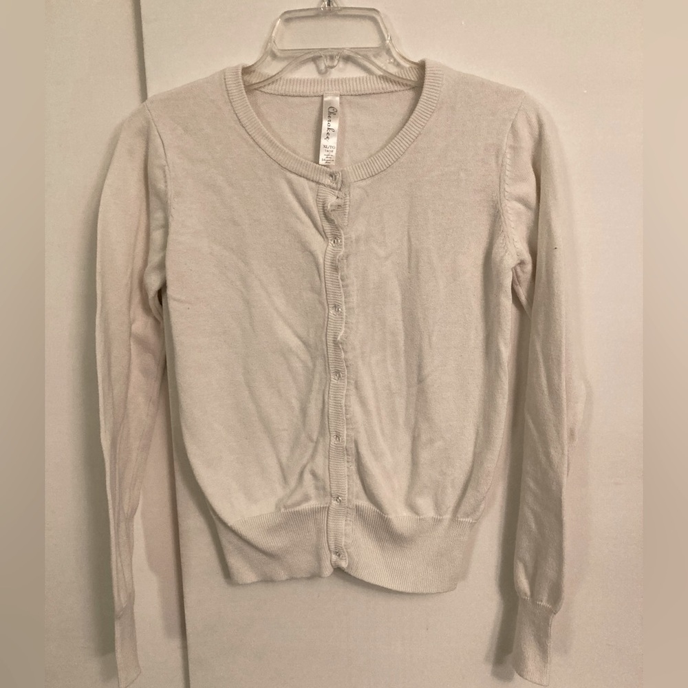 Cute Long sleeve cardigan big girls size XL